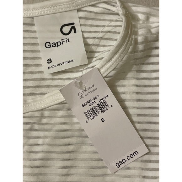 Gap Fit Womens Size Small Tank Top - White Athletic Casual Workout Active - Picture 3 of 6